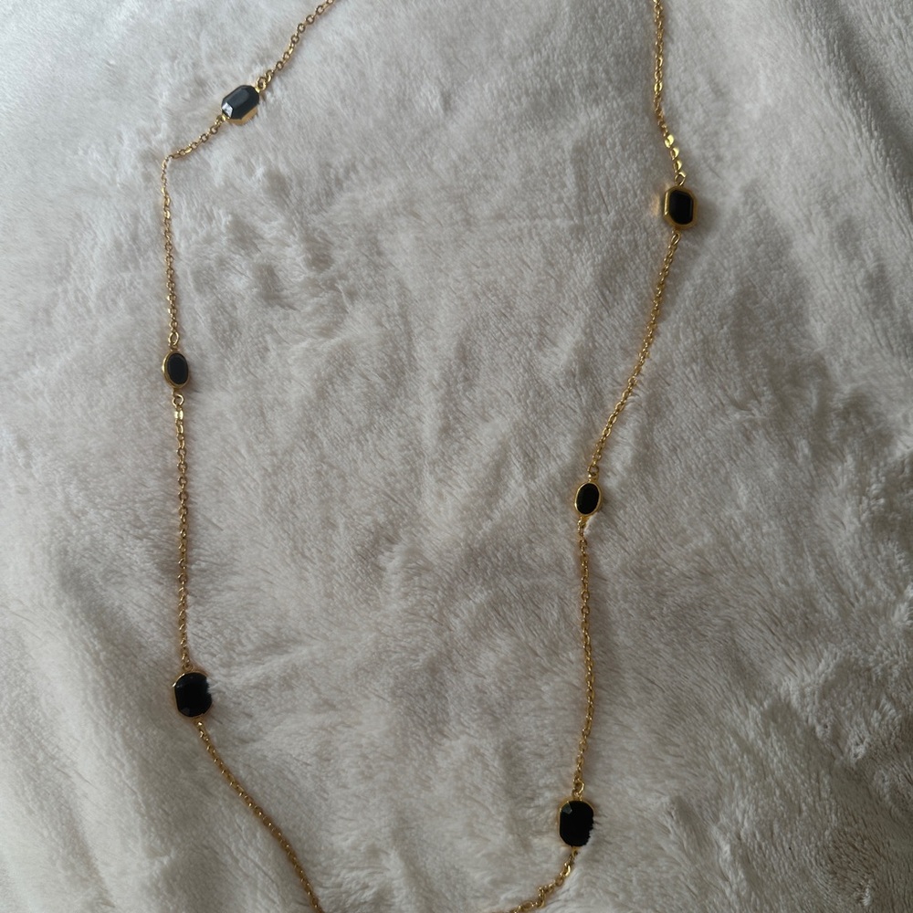 Elegant Gold and Black Women's Necklace
